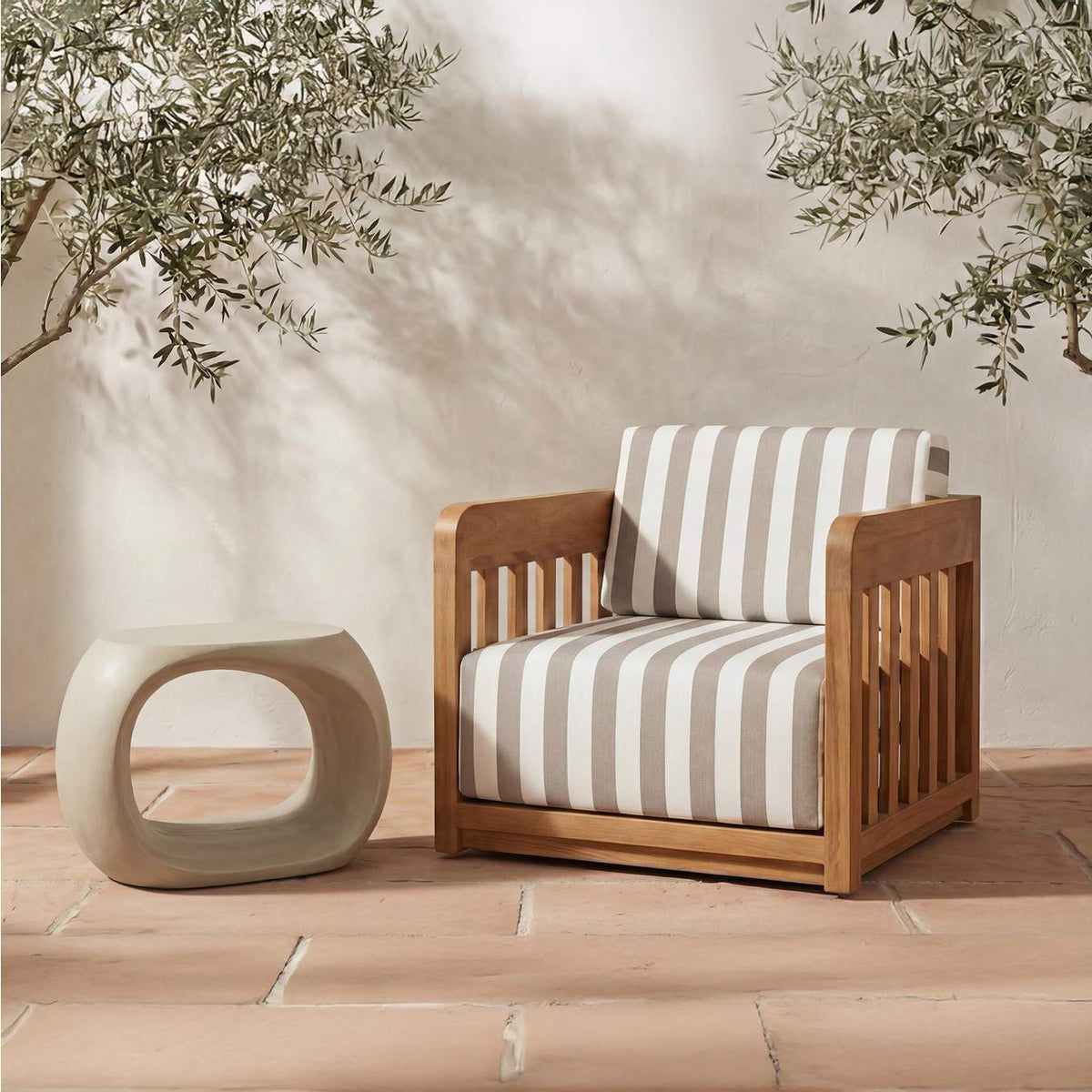 BQ-1056-05 Albers Outdoor Stool Cream