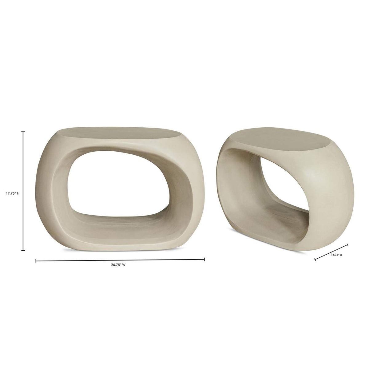BQ-1056-05 Albers Outdoor Stool Cream
