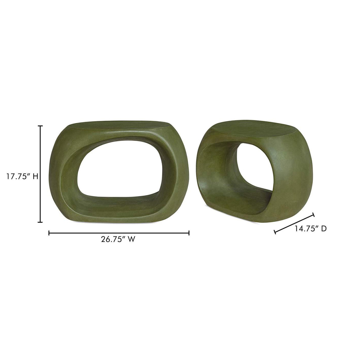 BQ-1056-16 Albers Outdoor Stool Green