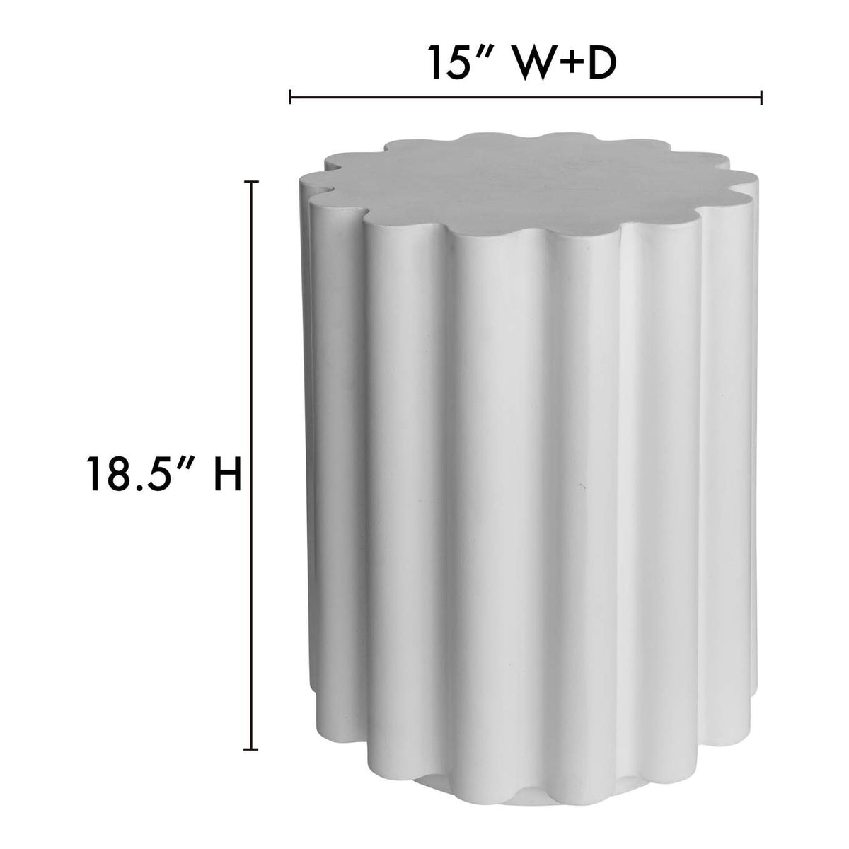 BQ-1062-18 Taffy Accent Table White