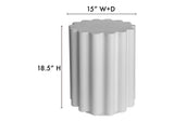BQ-1062-18 Taffy Accent Table White