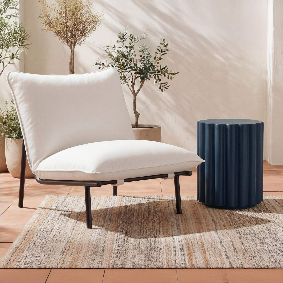 BQ-1062-46 Taffy Accent Table Navy Blue