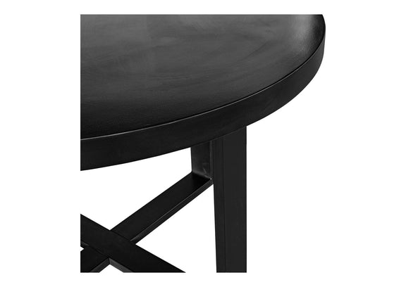 BQ-1065-02-0 Jedrik Round Outdoor Dining Table Black