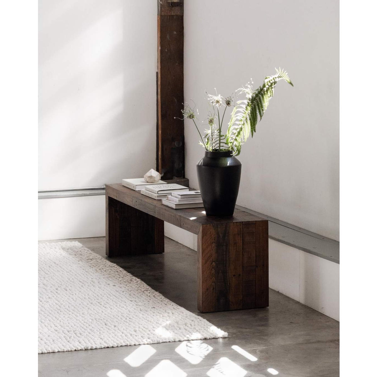 BT-1001-01 Vintage Large Bench Light Brown