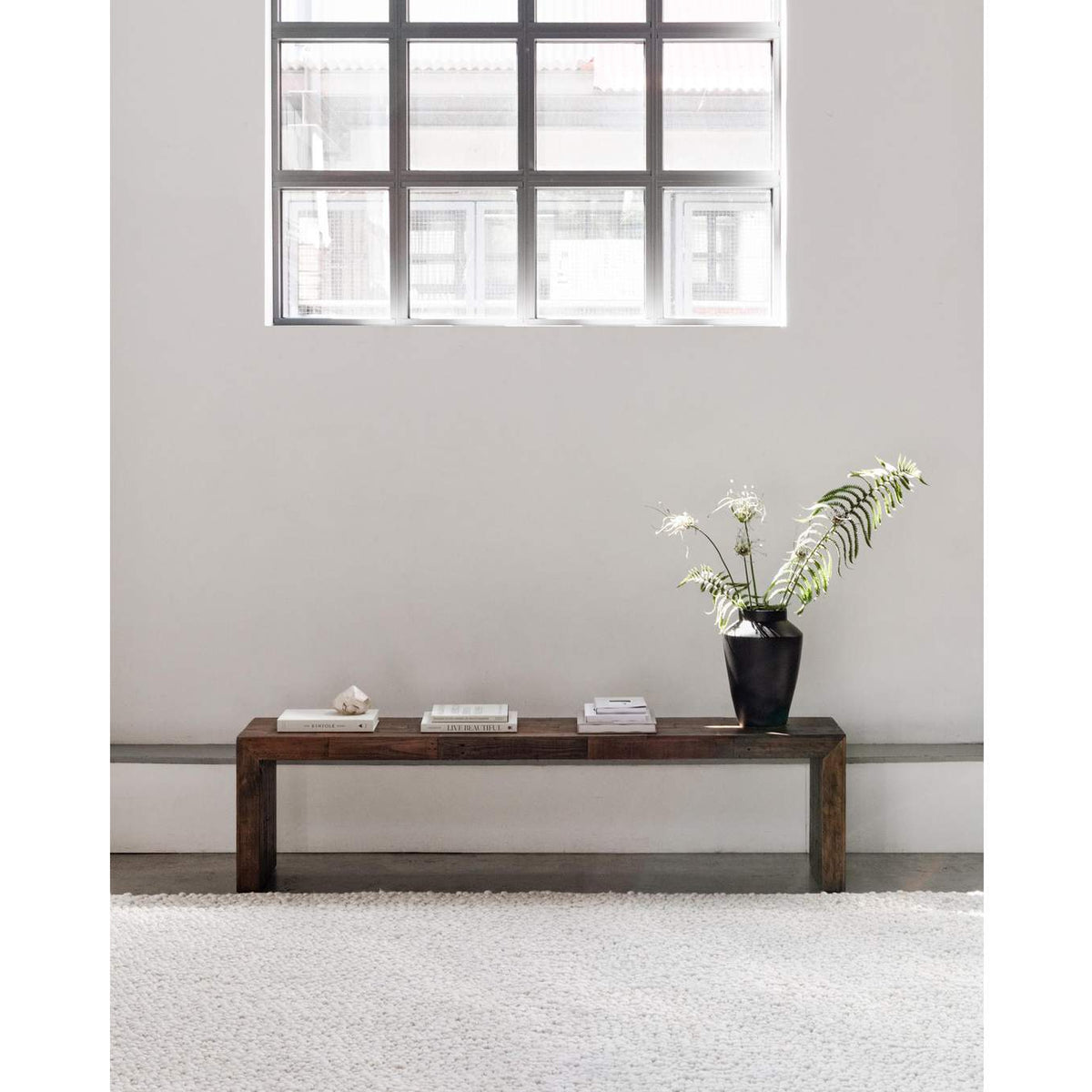 BT-1001-01 Vintage Large Bench Light Brown