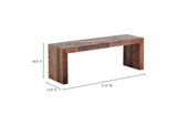 BT-1003-01 Vintage Small Bench Light Brown