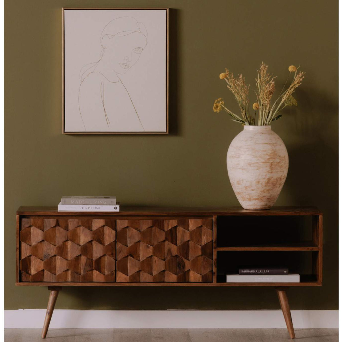 BZ-1020-24 O2 TV Cabinet Natural