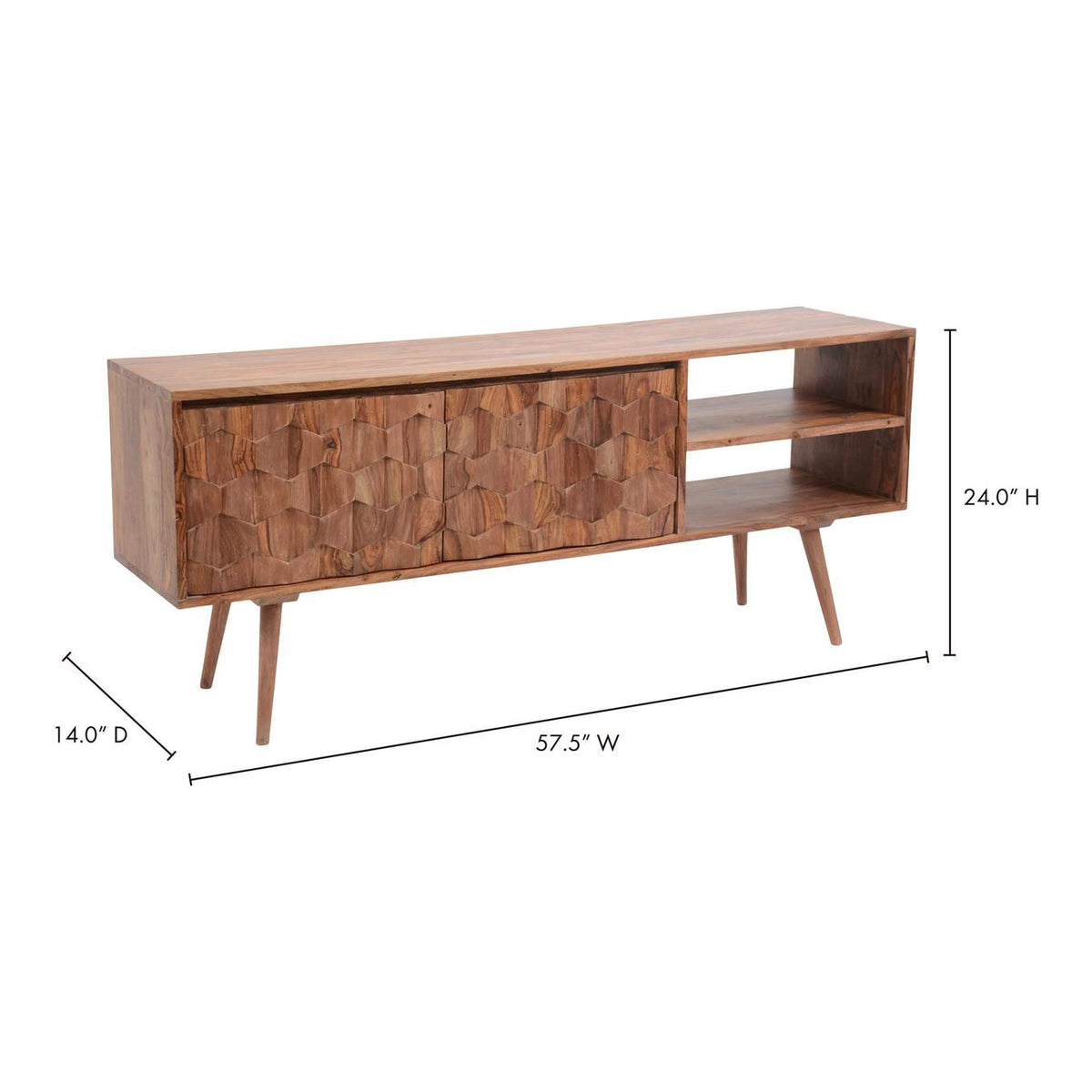 BZ-1020-24 O2 TV Cabinet Natural