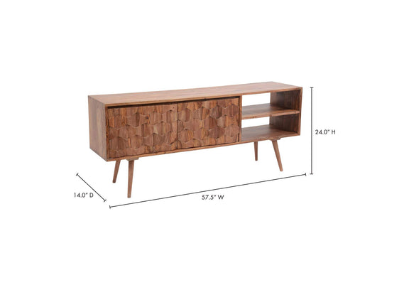 BZ-1020-24 O2 TV Cabinet Natural