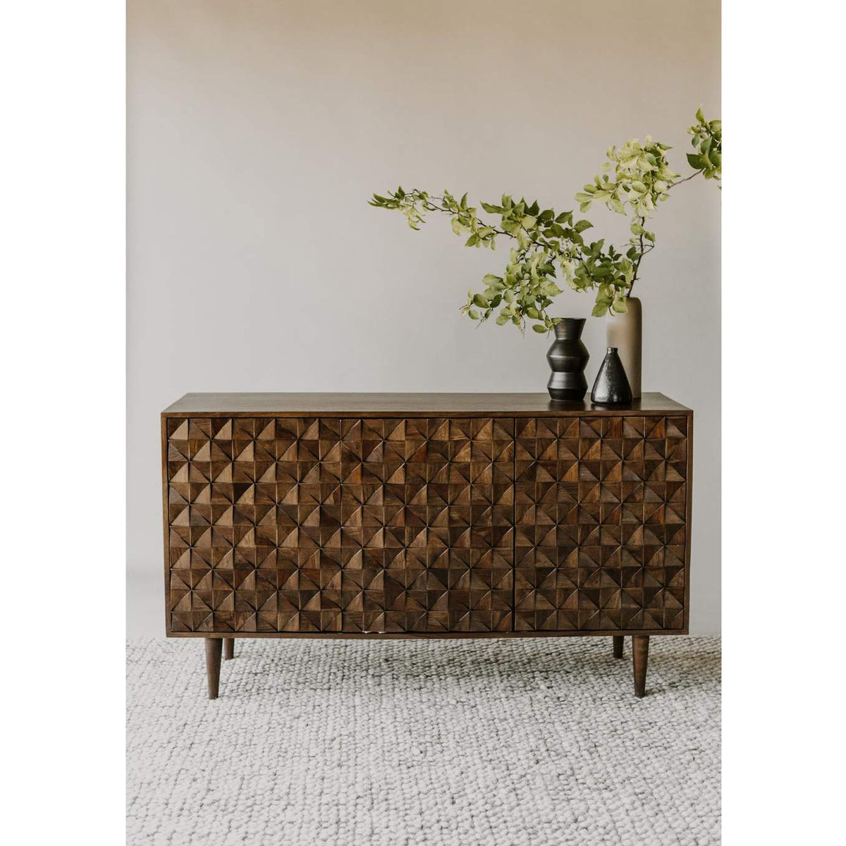 BZ-1039-03 Pablo 3 Door Sideboard Dark Brown