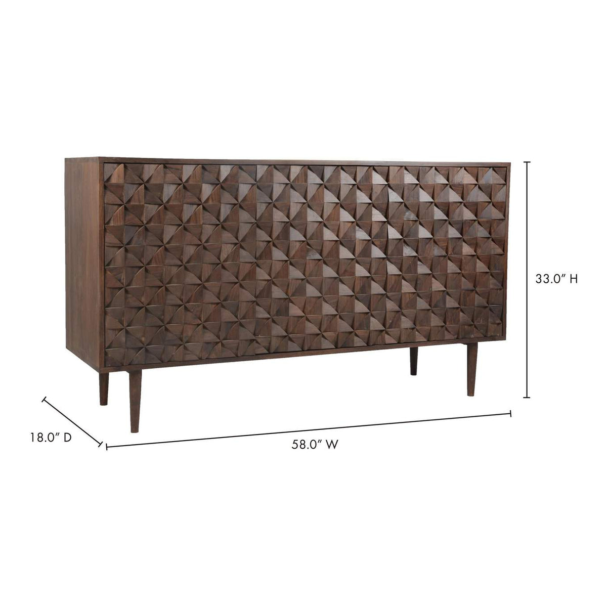 BZ-1039-03 Pablo 3 Door Sideboard Dark Brown