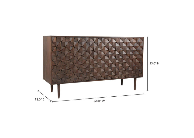 BZ-1039-03 Pablo 3 Door Sideboard Dark Brown