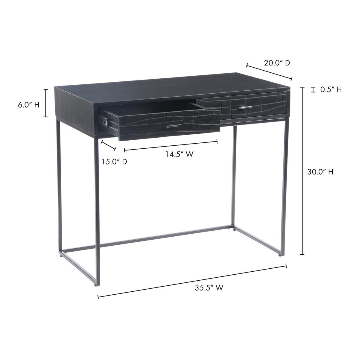 BZ-1111-02 Atelier Desk Black