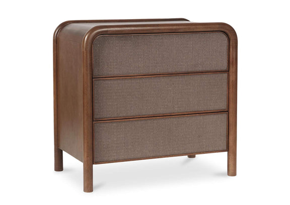 BZ-1143-03 Rye 3 Drawer Nightstand Warm Brown
