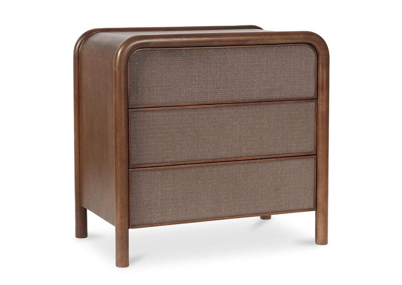 BZ-1143-03 Rye 3 Drawer Nightstand Warm Brown