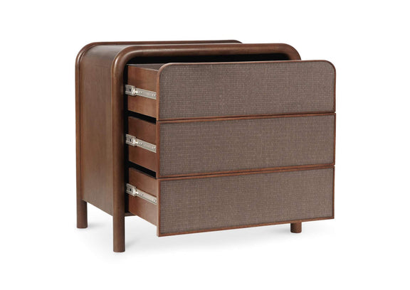 BZ-1143-03 Rye 3 Drawer Nightstand Warm Brown