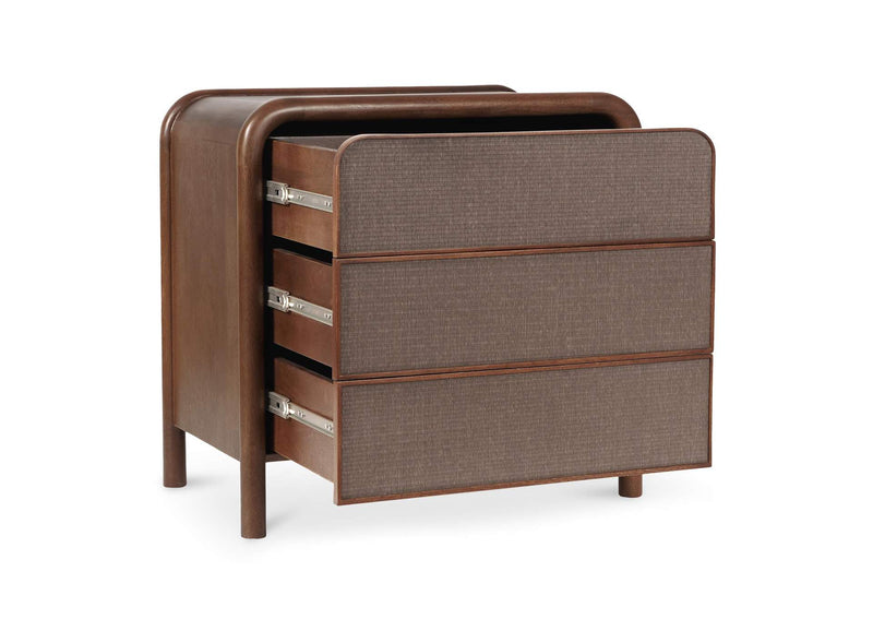 BZ-1143-03 Rye 3 Drawer Nightstand Warm Brown