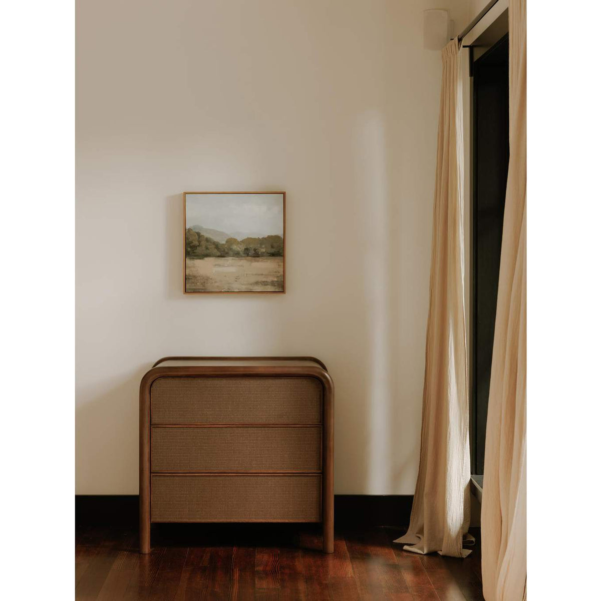 BZ-1143-03 Rye 3 Drawer Nightstand Warm Brown
