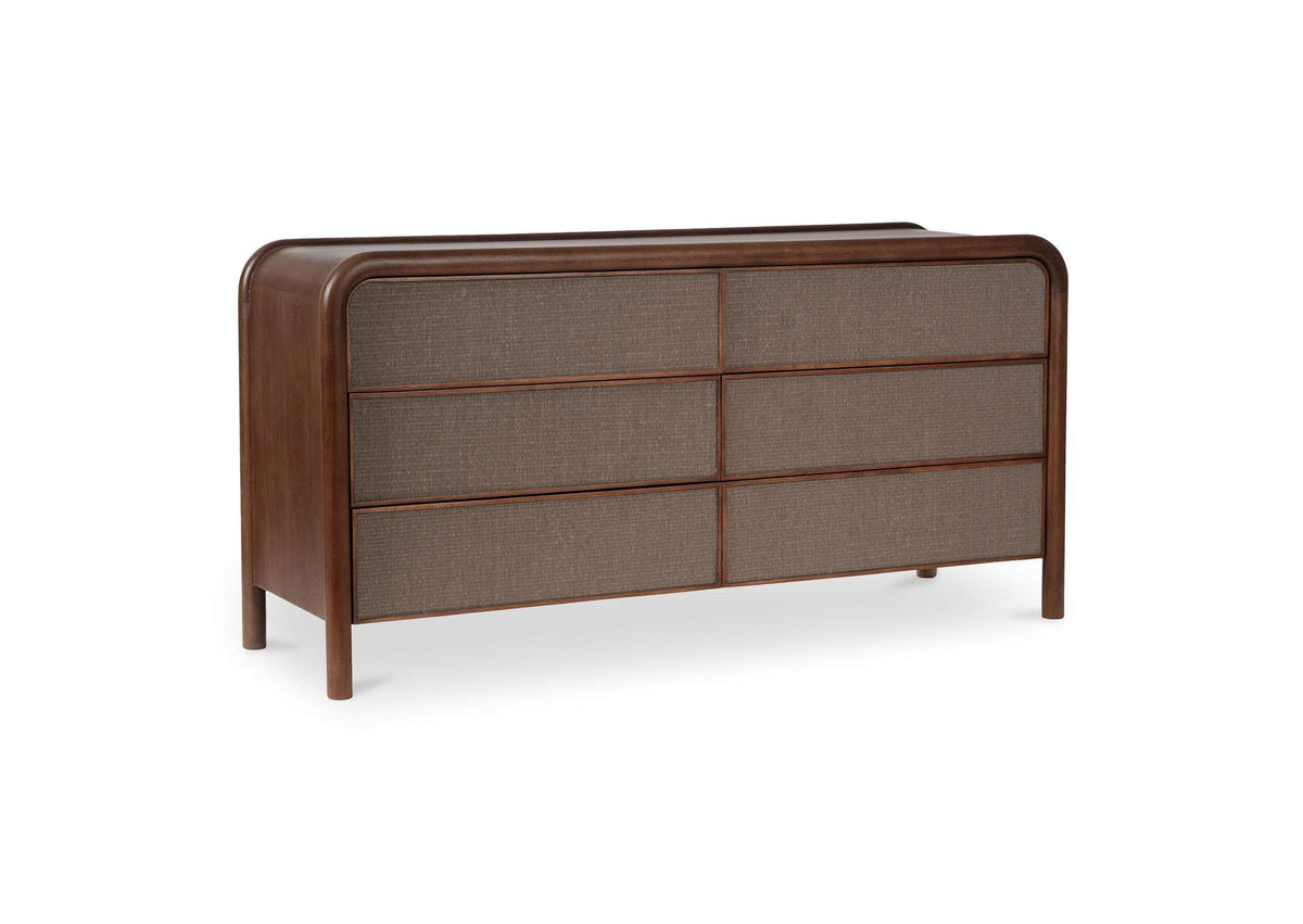 BZ-1144-03 Rye 6 Drawer Dresser Warm Brown