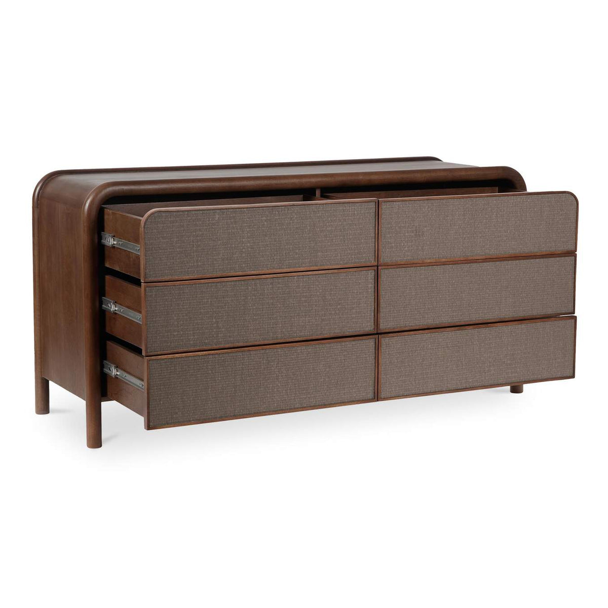 BZ-1144-03 Rye 6 Drawer Dresser Warm Brown