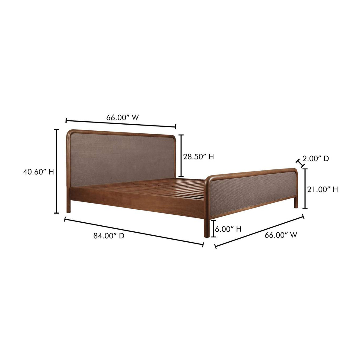 BZ-1145-03-0 Rye Queen Bed Warm Brown