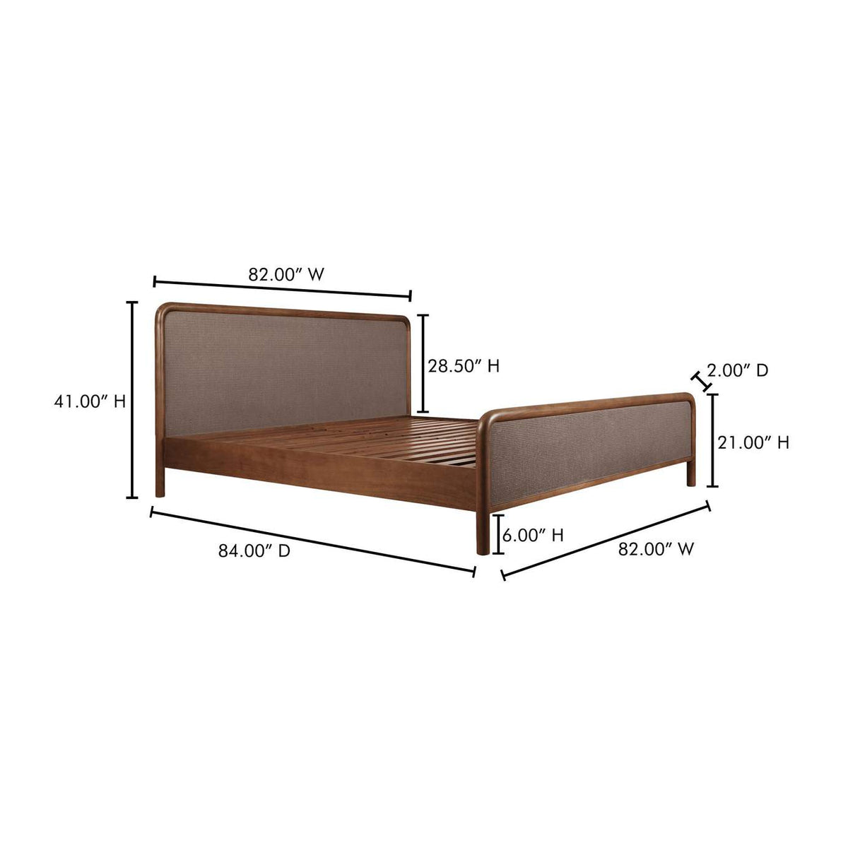 BZ-1146-03-0 Rye King Bed Warm Brown