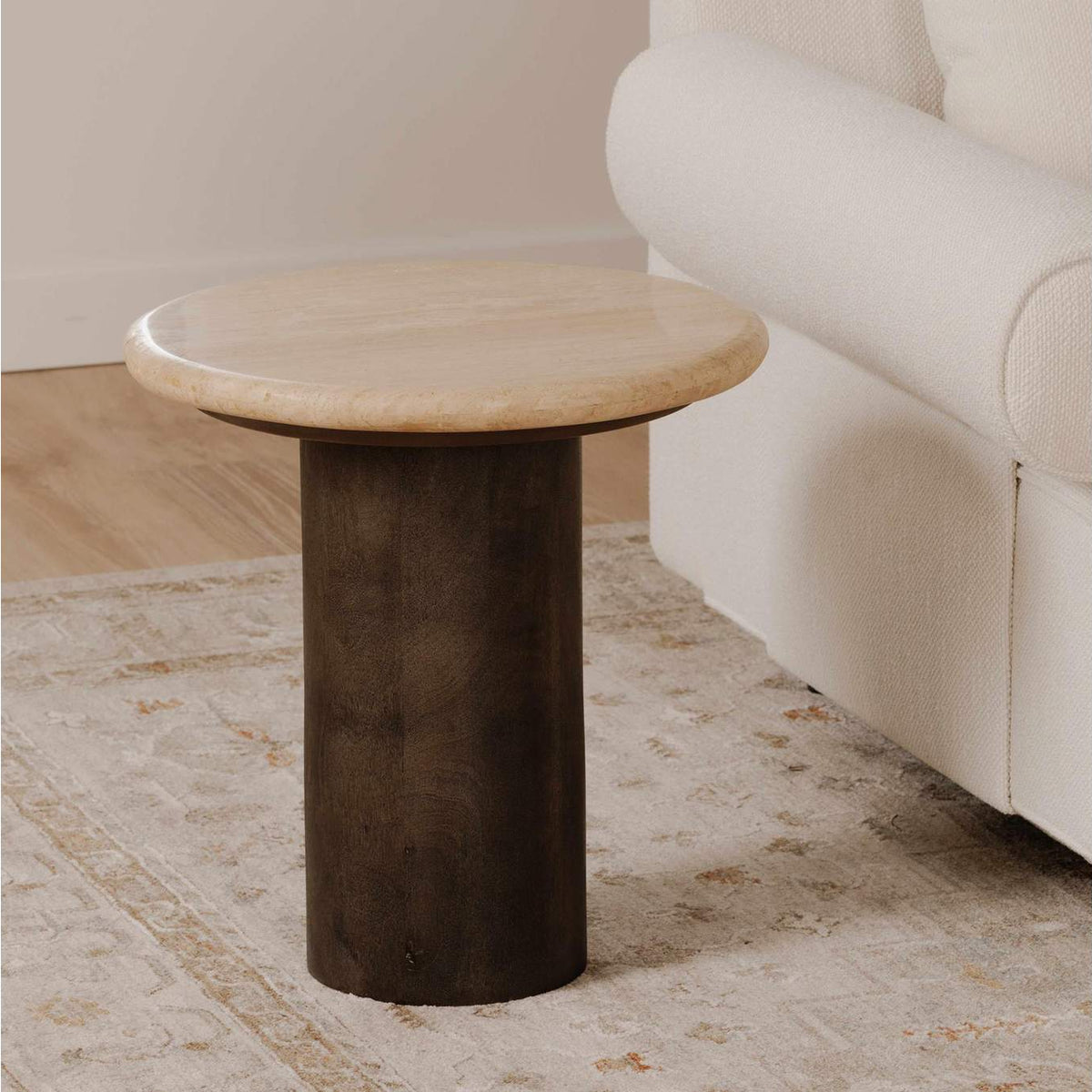 BZ-1154-34 Landon Accent Table Beige Travertine