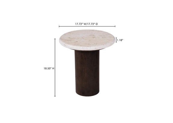 BZ-1154-34 Landon Accent Table Beige Travertine