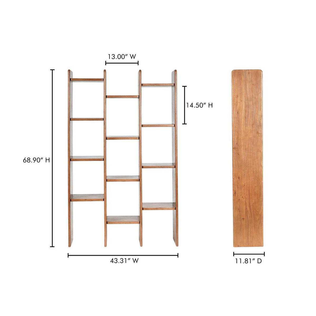BZ-1158-03 Orson Bookcase Brown