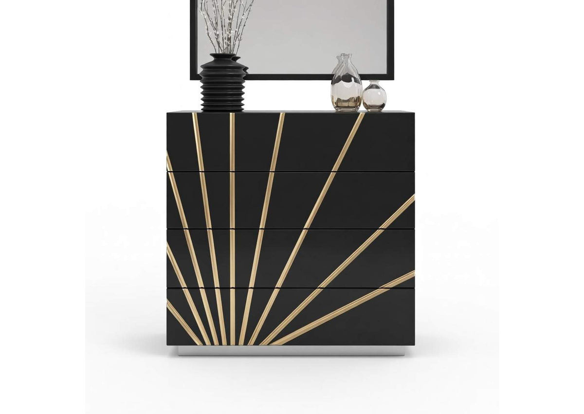 i43441 Oro Black Single Dresser