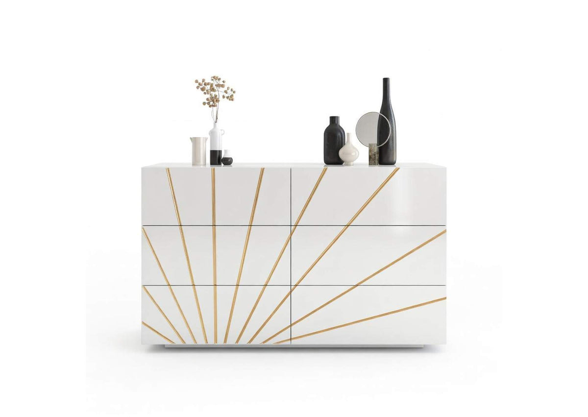 i43421 Oro White Double Dresser