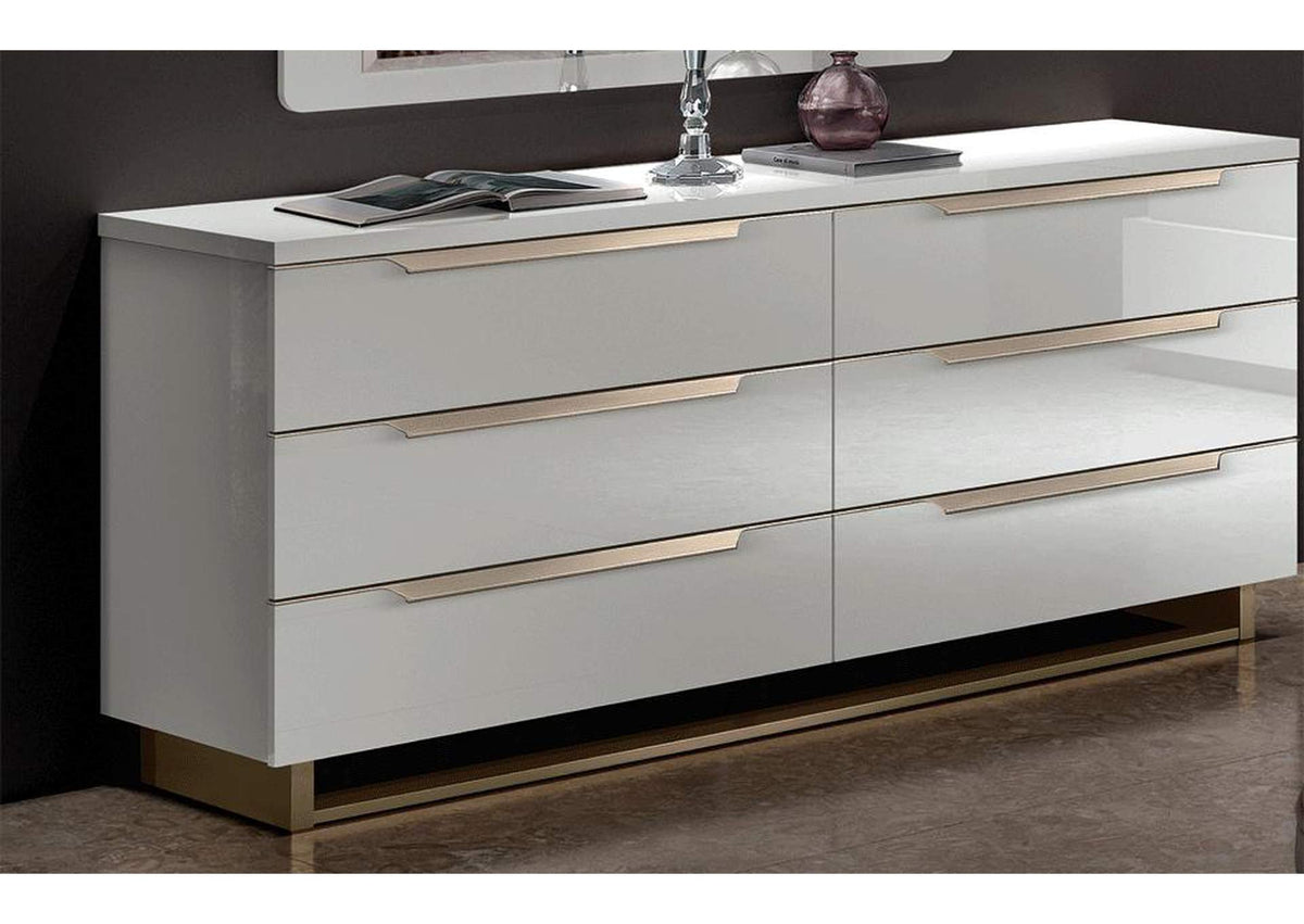 i38127 Smart Double Dresser White w/ Mirror