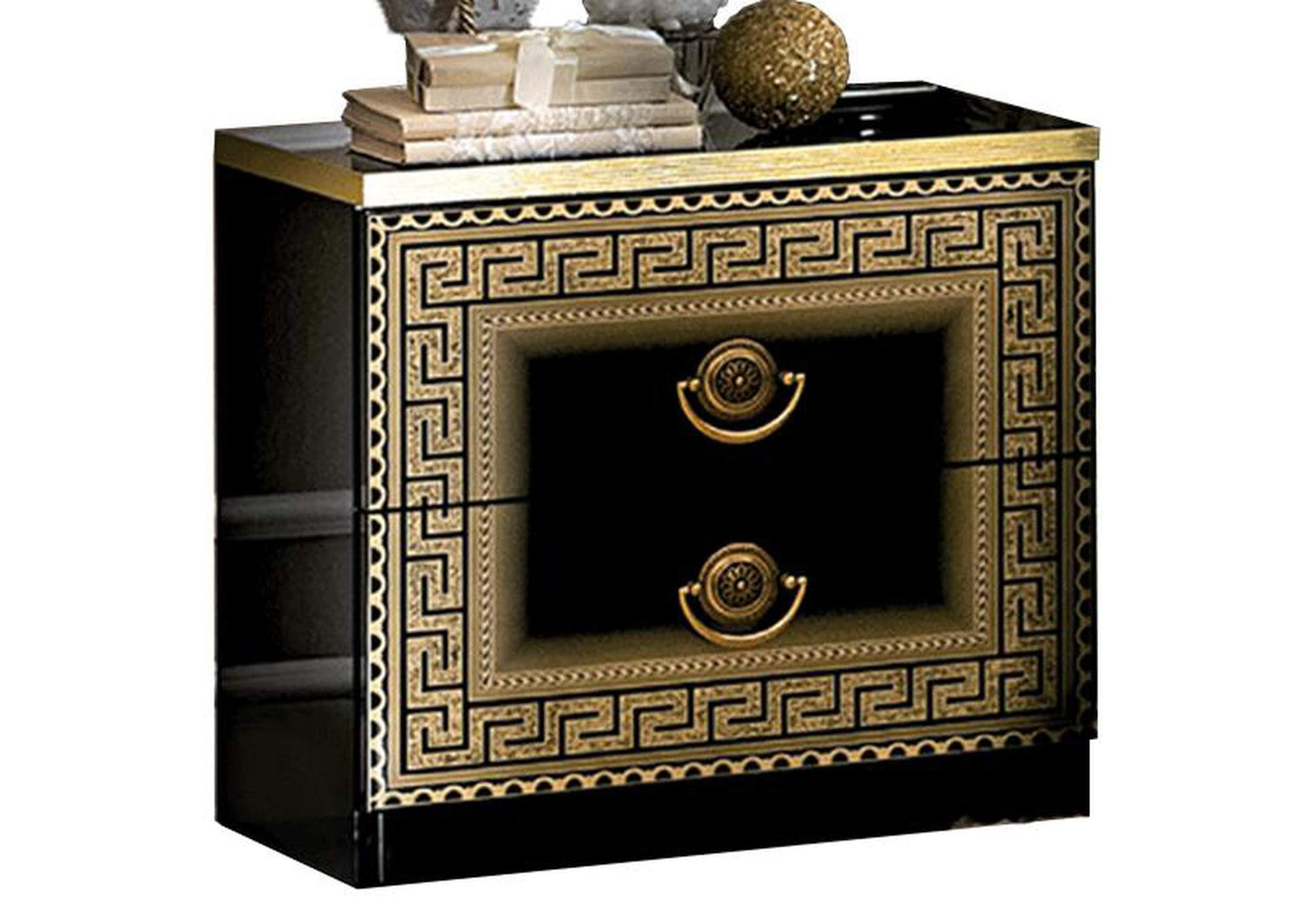i26135 Aida Black-Gold Nightstand