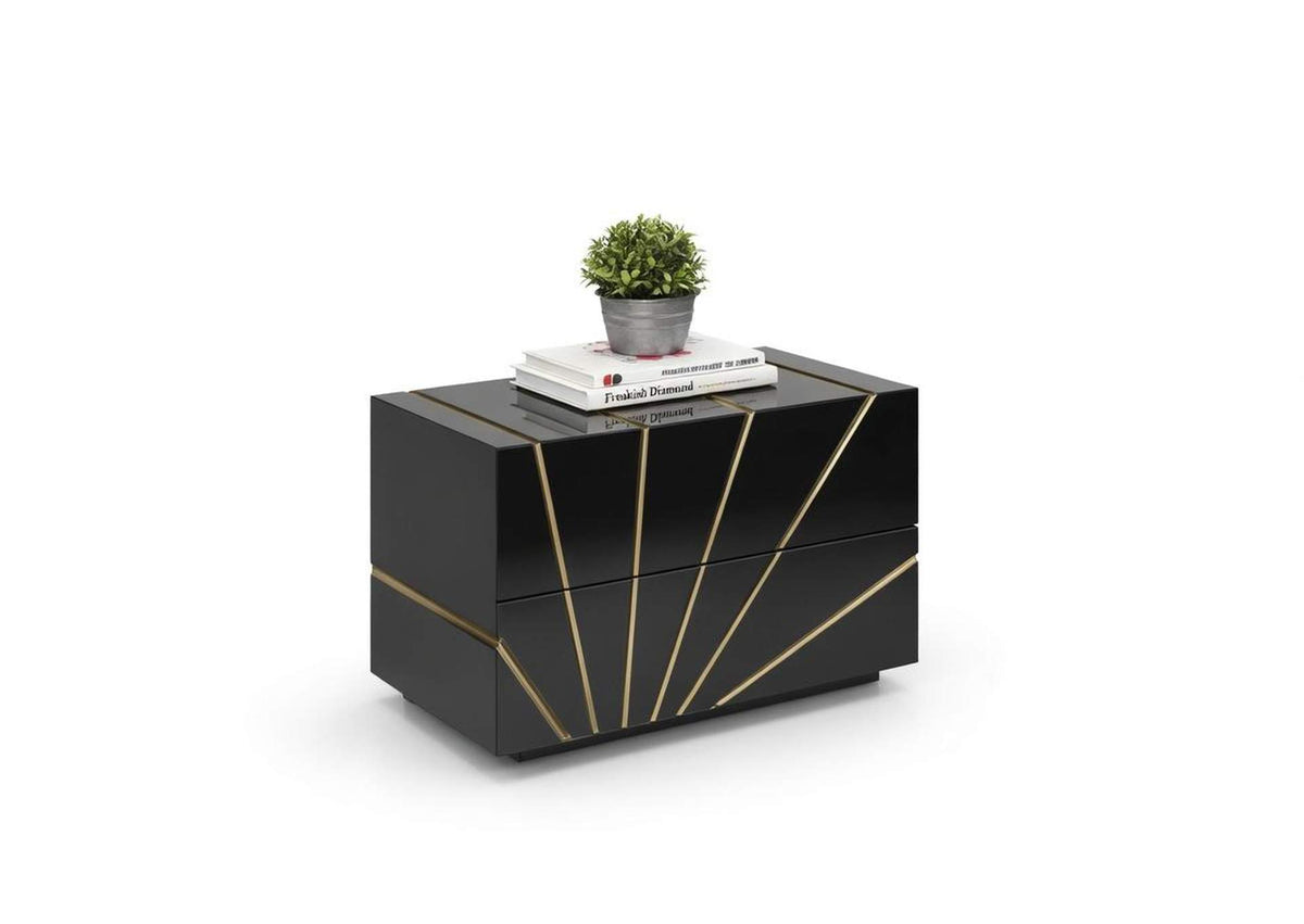 i43461 Oro Black Nightstand