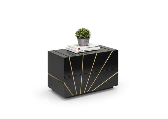 i43461 Oro Black Nightstand