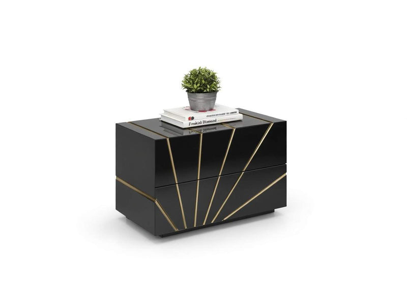 i43461 Oro Black Nightstand