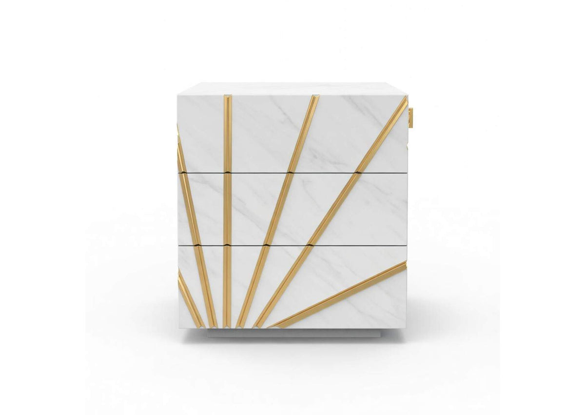 i43422 Oro White Nightstand