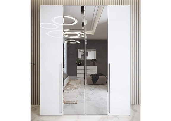 i42346 Dama Bianca -Onda 4 Door Wardrobe White