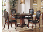 CR-87148-10-2 Sunset Trading Bellagio Gaming and Dining Chair | Distressed Brown Cherry Wood | Nailheads |Casters |Set of 2