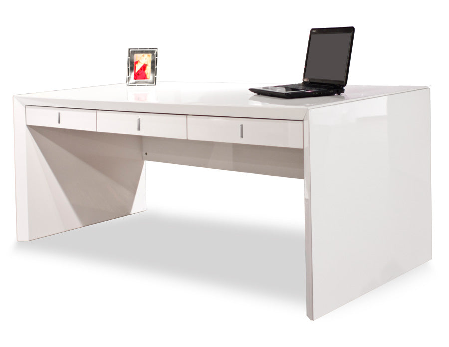 Bellini White Lacquer Desk