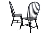 DLU-C30-AB-2 Sunset Trading Windsor Spindleback Dining Chair | Set of 2