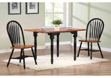 PK-TLD3448-820-BCH3P Sunset Trading Black Cherry Selections 3 Piece 48" Rectangular Extendable Dining Set | 2 Arrowback Chairs | Drop Leaf Table | Seats 6