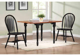 PK-TLD3448-820-AB3P Sunset Trading Black Cherry Selections 3 Piece 48" Rectangular Extendable Dining Set | 2 Arrowback Chairs | Drop Leaf Table | Seats 6