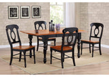 DLU-TDX3472-C50-BCH5PC Sunset Trading 5 Piece Drop Leaf Extendable Dining Set with Napoleon Chairs