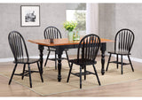 DLU-820-AB-2 Sunset Trading Arrowback Dining Chair | Antique Black | Set of 2