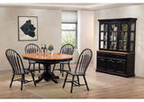 DLU-TBX4866-4130-22BHAB7PC Sunset Trading 7 Piece Pedestal Dining Set with China Cabinet
