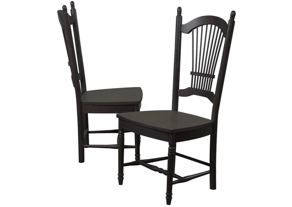 DLU-C07-AB-2 Sunset Trading 42" Allenridge Dining Chair | Antique Black | Set of 2