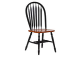 PK-TLD3448-820-BCH3P Sunset Trading Black Cherry Selections 3 Piece 48" Rectangular Extendable Dining Set | 2 Arrowback Chairs | Drop Leaf Table | Seats 6