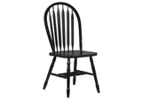 PK-TLD3448-820-AB3P Sunset Trading Black Cherry Selections 3 Piece 48" Rectangular Extendable Dining Set | 2 Arrowback Chairs | Drop Leaf Table | Seats 6