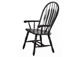 DLU-4130-AB-A Sunset Trading Comfort Dining Arm Chair | Antique Black
